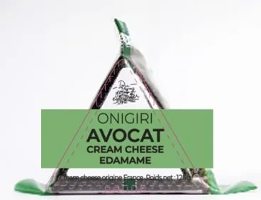 Illustration du rappel ALERTE : onigiri avocat cream cheese edamame - détection listeria dans l'environnement chez le fabricant