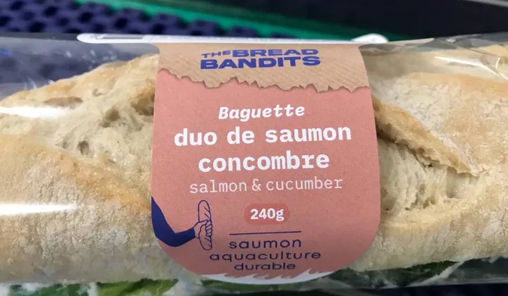 Illustration du rappel ⚠️ ALERTE : Baguette duo de saumon yuzu The Bread Bandits - risque de contamination à la listéria